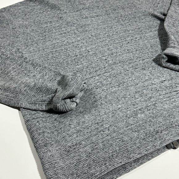 Men’s Faherty Waffle Zip Hoodie, Grey Storm Heather, Size Medium, MKS2305-GSH - Picture 9 of 11